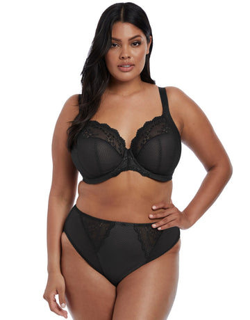 Elomi Charley Stretch Plunge Bra and brief Black
